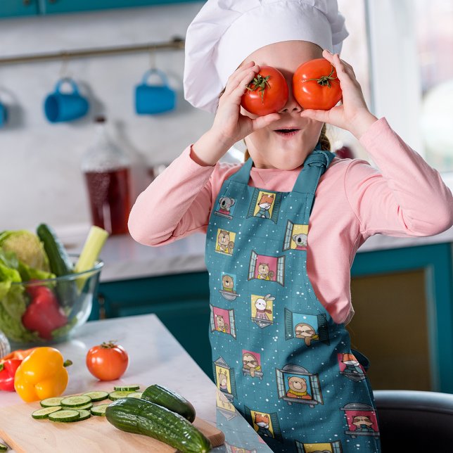 Delantal Animales En La Ventana (Animals At The Window Apron)