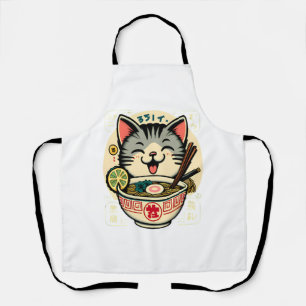 Delantal Anime ga Kawaii Cat Noodle japonés