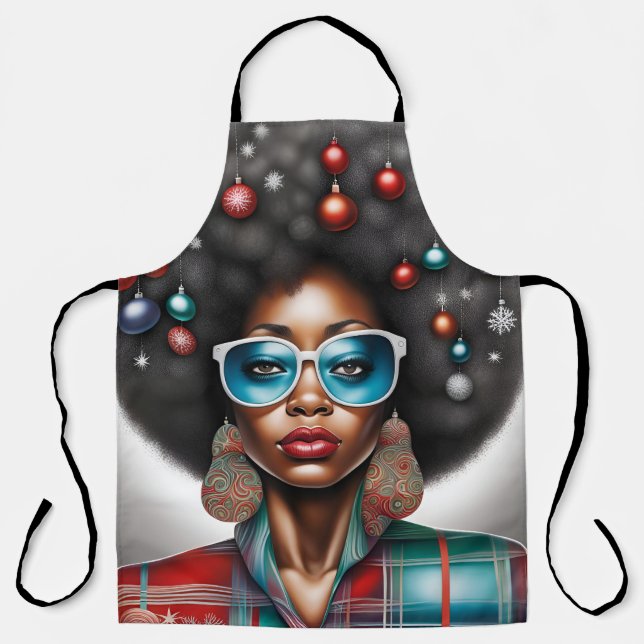 Delantal Ánimo feriado de la mujer africana (Anverso)