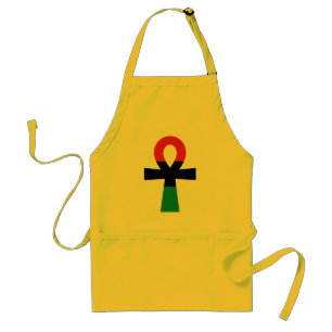 Delantal Ankh rojo, negro y verde