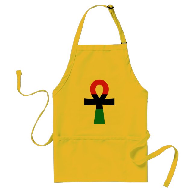 Delantal Ankh rojo, negro y verde (Frente)