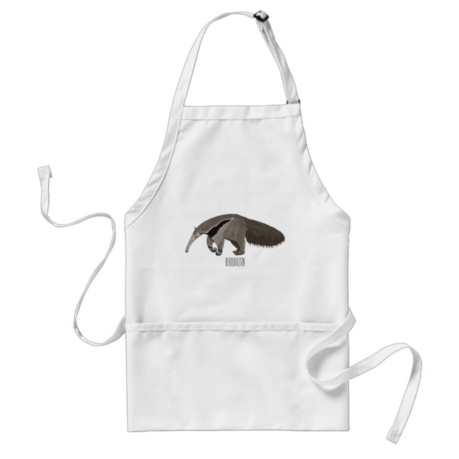 Delantal Anteater personalizado ilustracion (Frente)