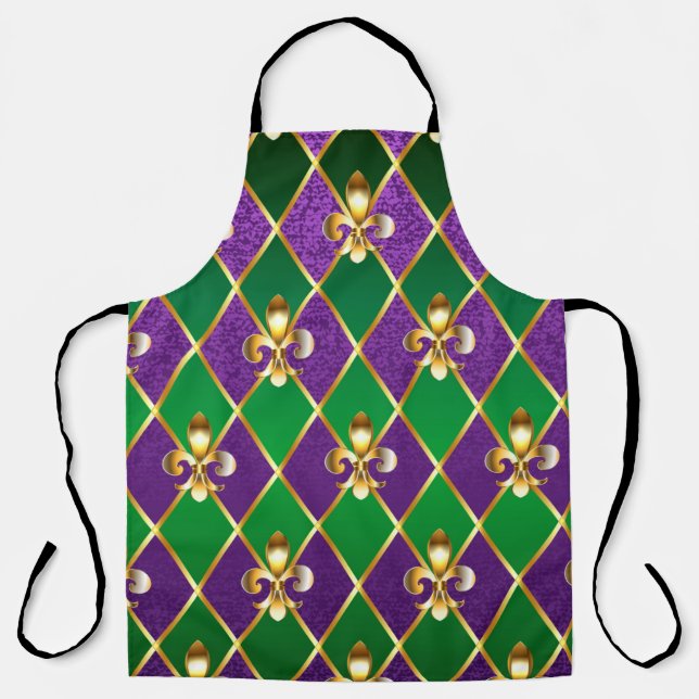 Delantal Antecedentes de joyas Mardi Gras (Anverso)