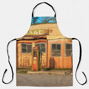 Delantal Antigua estación de servicio en Utah rural, EEUU.