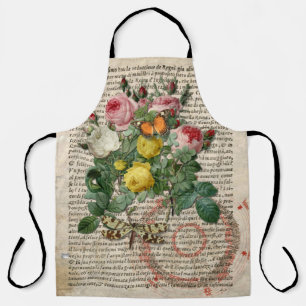 Delantal Antiguo Collage de impresión en todo el mundo