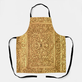 Delantal Antique Ornamental Golden Floral Pattern