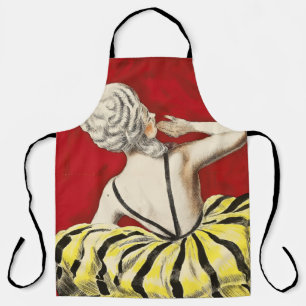 Delantal Anuncio de belleza art nouveau francesa Crema de L
