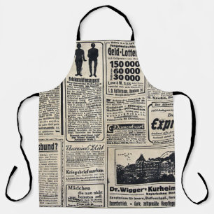Delantal Anuncios de periódicos alemanes de 1917