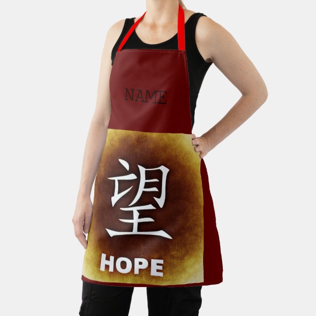 Delantal Anvero rojo con detalles Chino nuevo (in situ)