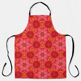 Delantal apósito de flor roja