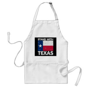 Delantal Apoya a Texas con la bandera texana de Texas