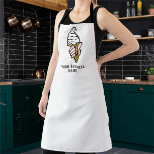 Delantal Aprán vendedor de helados con imagen de helado