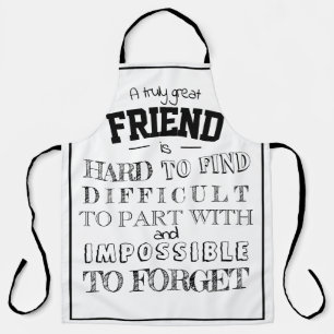 Delantal Apreciación de amigo Gracias guión de regalo blanc