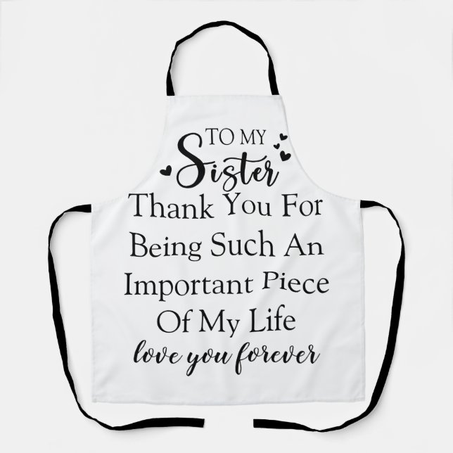 Delantal Apreciación De Hermana Gracias Por Estar En Mi Vid (Anverso)