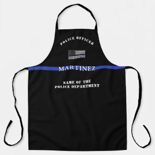 Delantal Apreciación del personalizado Thin Blue Line Polic