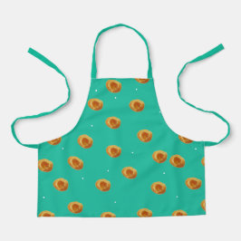 Delantal Apricot Kolaches y Dots apron