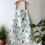 Delantal Apron<br><div class="desc">¡Este delantal festivo es perfecto para Navidades que cocinan,  cocinan y elaboran! Con un juego de colores de árboles de color acuático navideño. Es un gran regalo y una decoración festiva durante las vacaciones.</div>