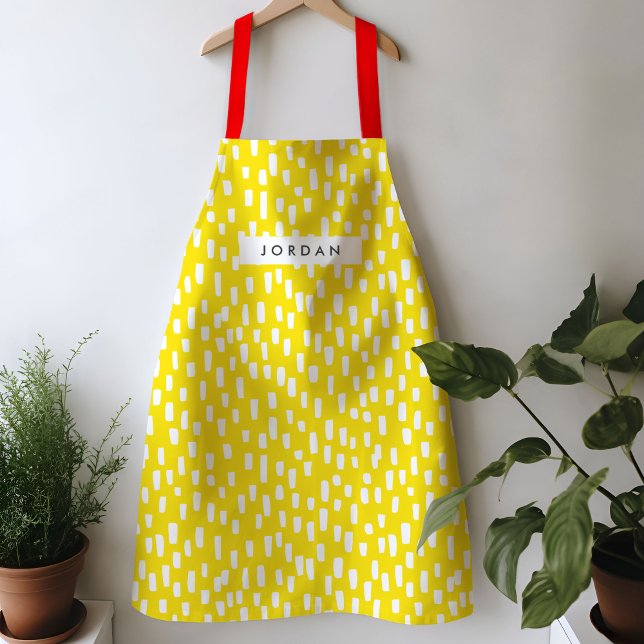 Delantal Apron (Bright yellow dashing apron)