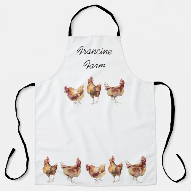 Delantal Apron - 3 cocinas francesas de pollo (Anverso)