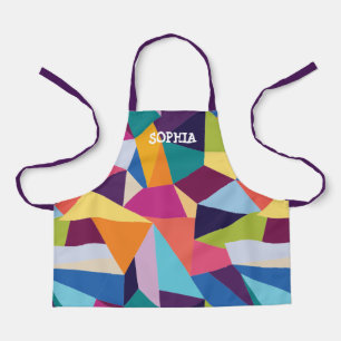 Delantal Apron abstracto colorido con nombre