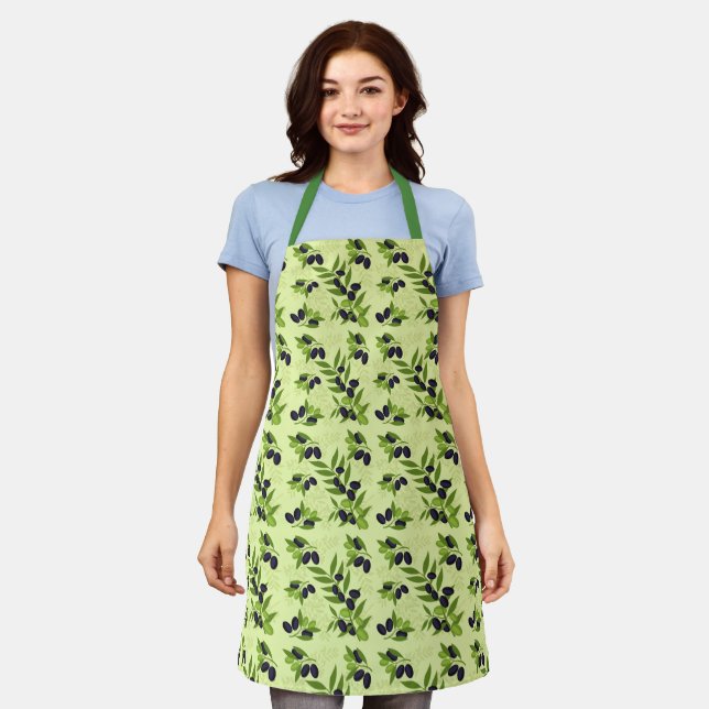 Delantal Apron-aceitunas (Gastado)