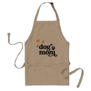 Delantal Apron adorable de "Perro Mamá" con bolsillos