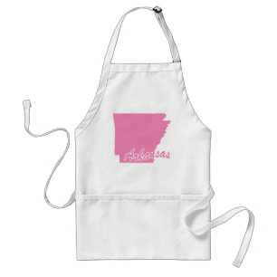 Delantal Apron adulto de Arkansas, estado rosado