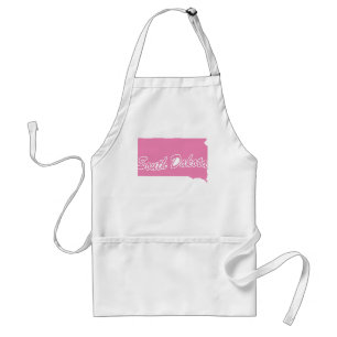 Delantal Apron adulto de Dakota del Sur, estado rosado