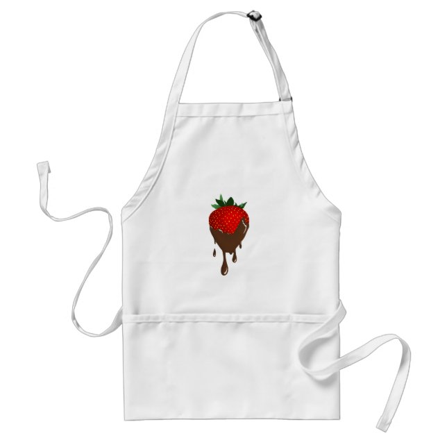 Delantal apron adulto de fresa de chocolate (Frente)