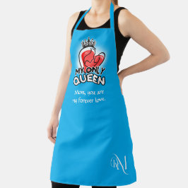 Delantal Apron adulto : Mi única reina (azul)