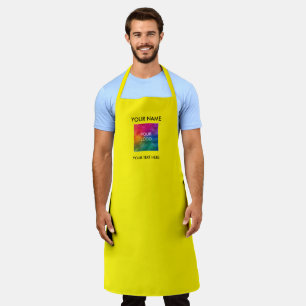 Delantal Apron amarillo brillante Sube el logotipo de tu em