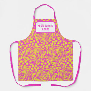 Delantal Apron amarillo rosado personalizado