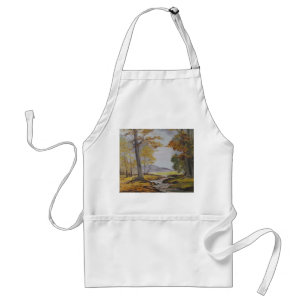 Delantal Apron Ann Hayes pintando la corriente forestal