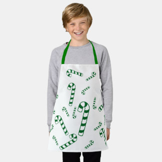 Delantal Apron (ao) - Green Candy Canes