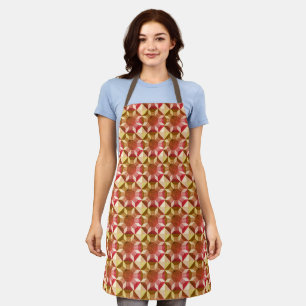 Delantal Apron (ao) - Patrón Quilt en Rojos