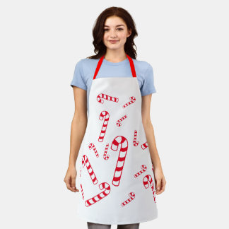 Delantal Apron (ao) - Red Candy Canes