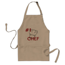 DELANTAL  APRON APRON CHEFS PARA #1 CHEF KHAKI