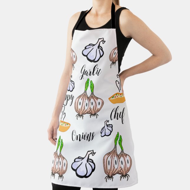 Delantal Apron - Apron - Happy Chef Onions Garlic Soup (in situ)