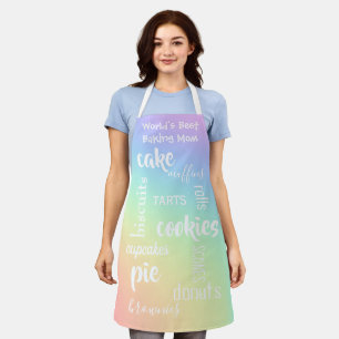 Delantal Apron arcoiris de la mamá pastel