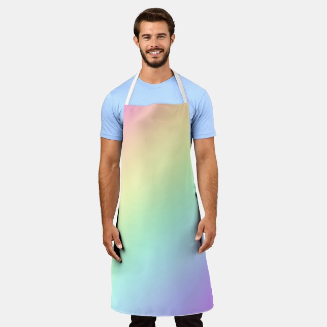 Delantal Aprón arcoiris pastel (Gastado)