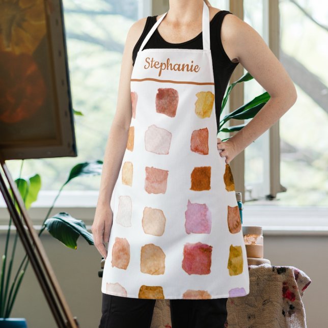 Delantal Apron, artista de acuarela de óxido personalizado (Subido por el creador)