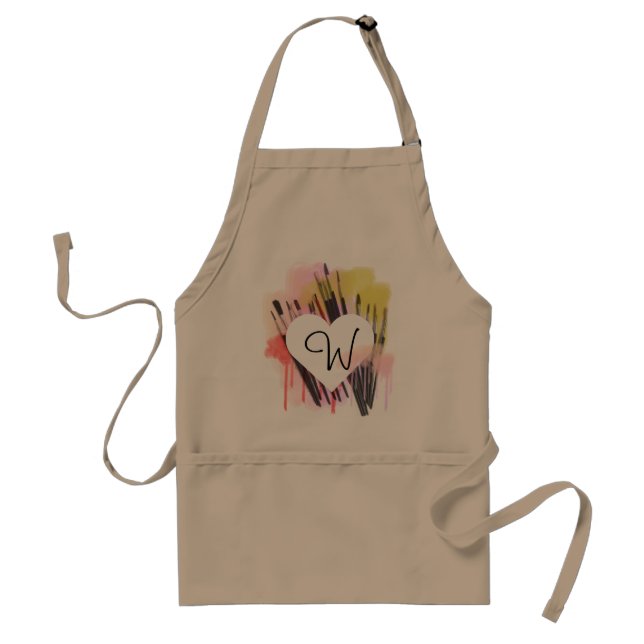 Delantal Apron Artista Personalizado Con Bolsillos (Frente)