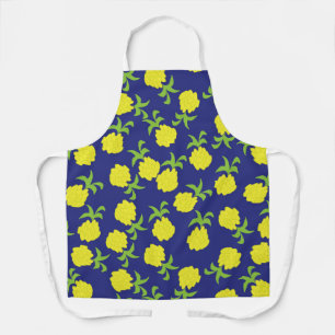 Delantal Apron azul de la marina de las piñas
