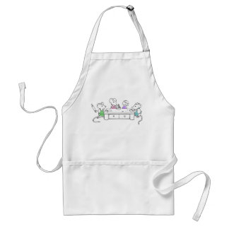 Delantal Apron azul de ratones de baño