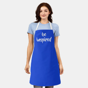 Delantal Apron azul real "Estar inspirado"