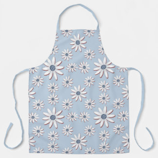 Delantal Apron azul y blanco