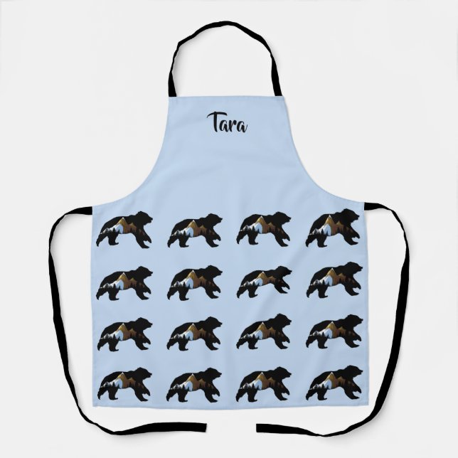 Delantal Apron Baby Blue Bear (Anverso)