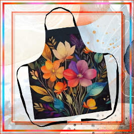 Delantal APRON - Beautiful & Colorful Floral Design