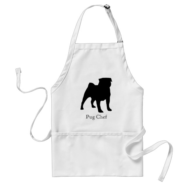 Delantal Apron Black Pug Chef (Frente)