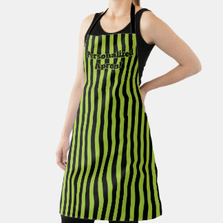 Delantal Apron Black Stripe Halloween Colores